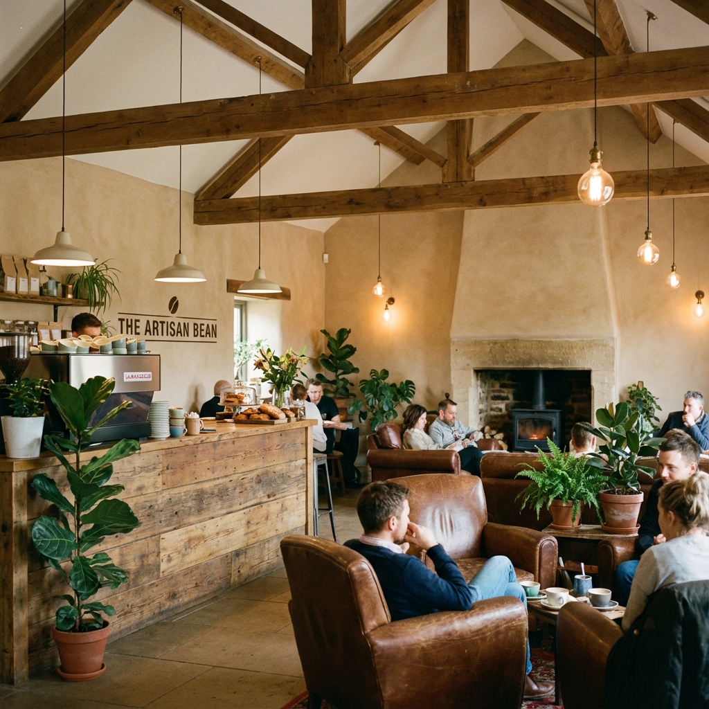 Ambiente aconchegante da cafeteria